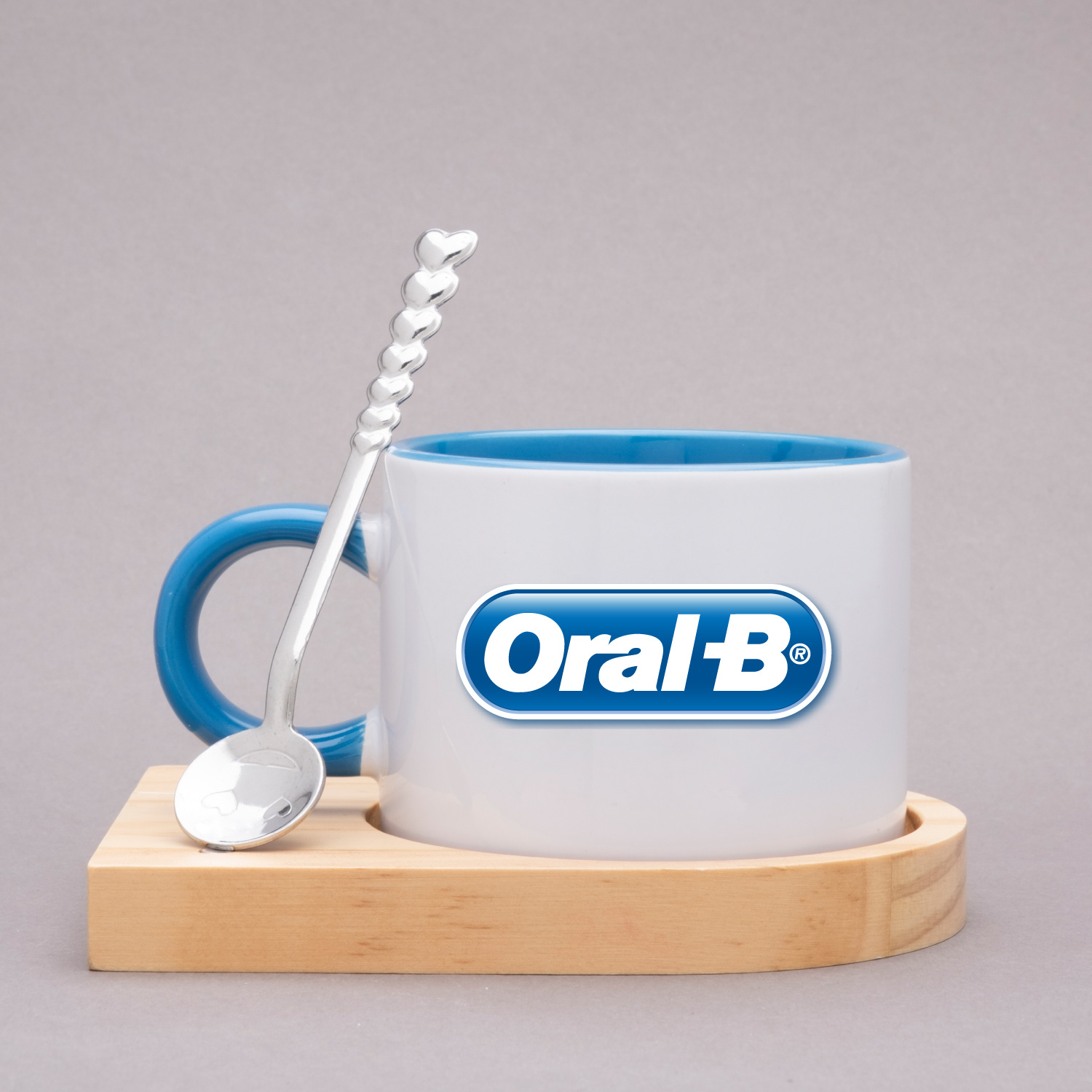 Adana Mavi Ahşap Kaşık Nescafe Fincan